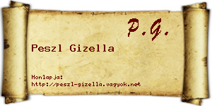 Peszl Gizella névjegykártya